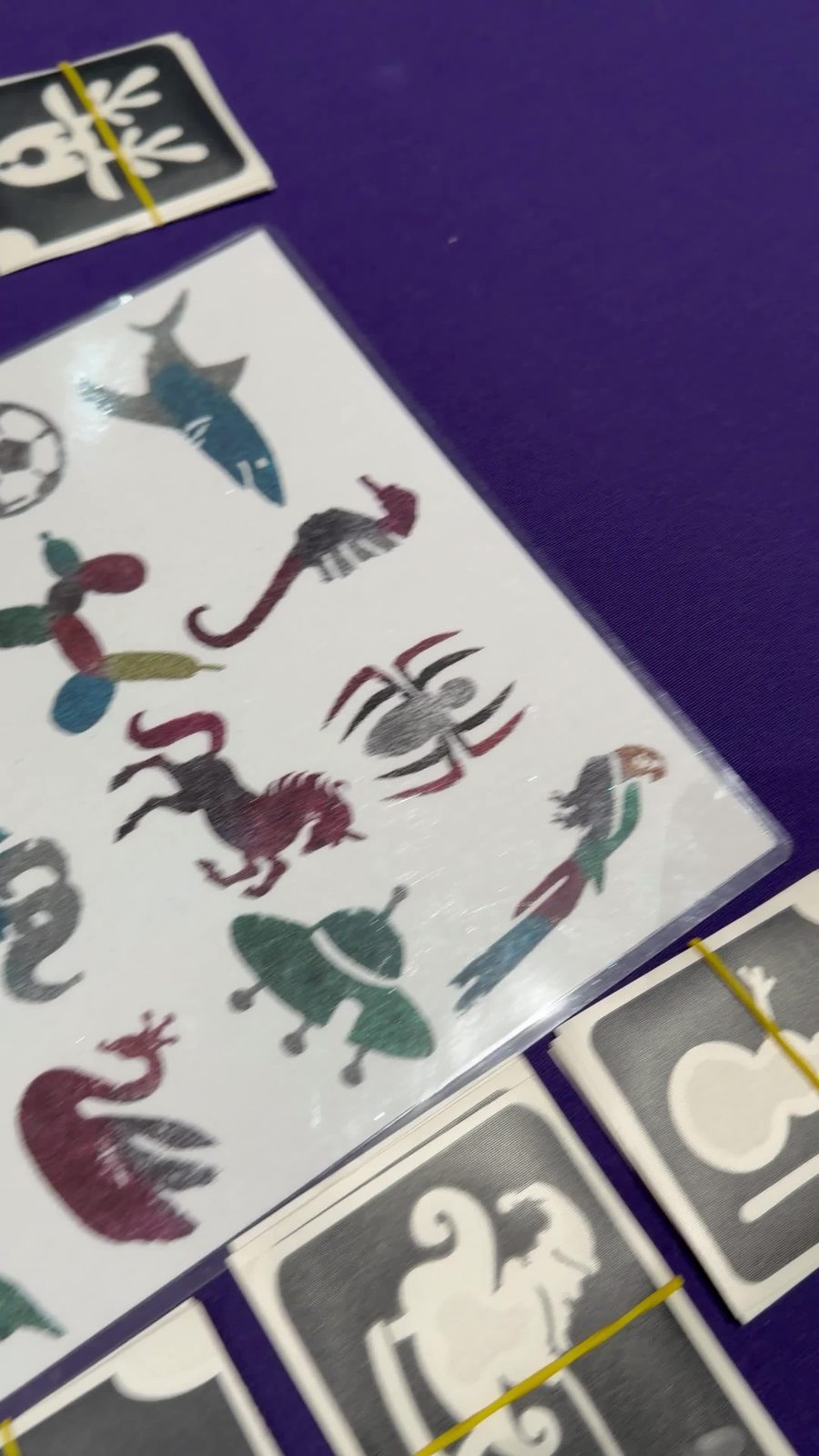 Motivauswahl für Glitzertattoos